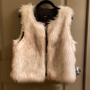 White Faux Fur Vest